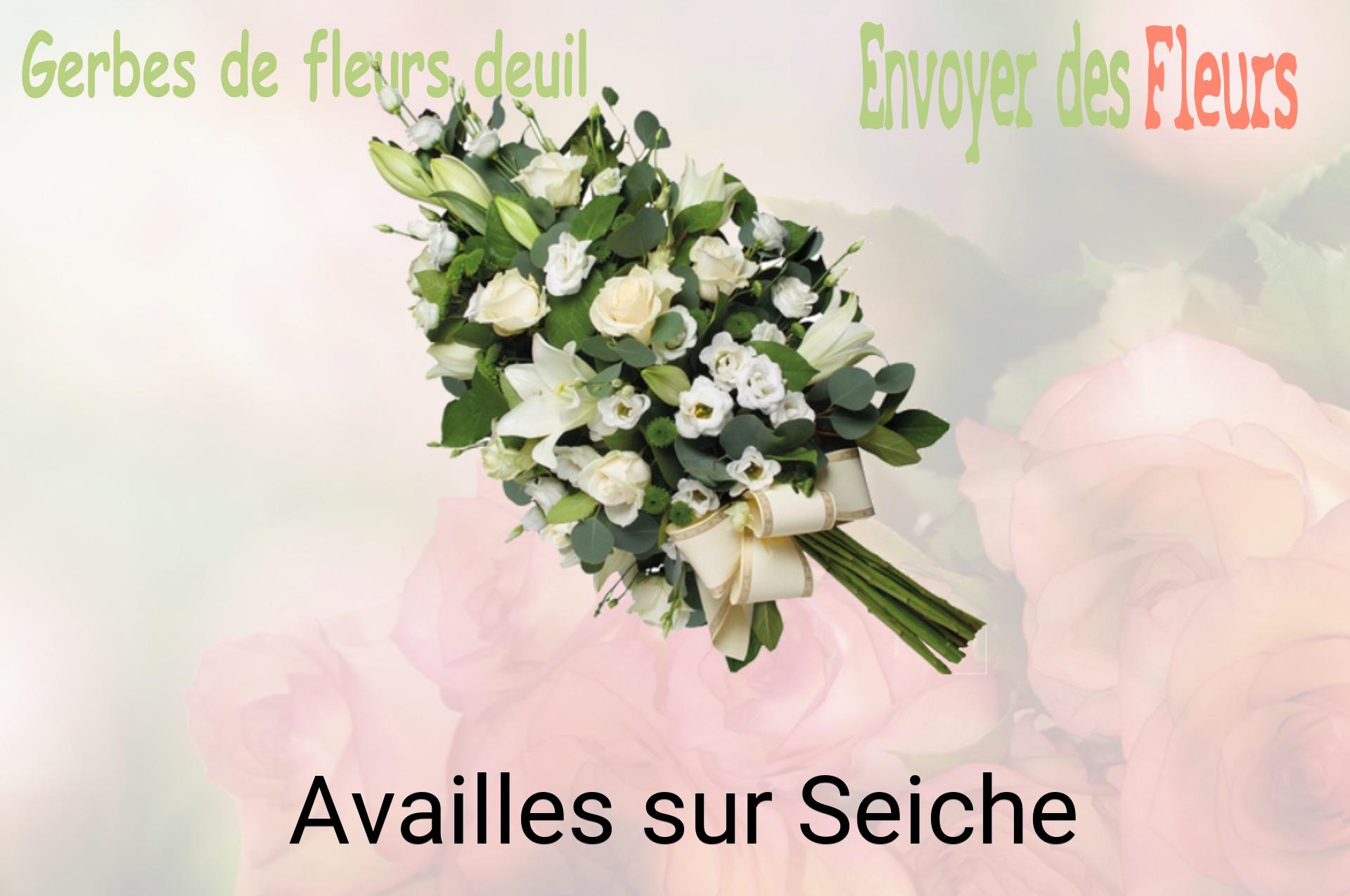 Gerbe de fleurs de deuil livrée à Availles-sur-Seiche